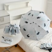 全自动雨伞上学可爱两用黑胶防晒紫外线遮阳伞折叠太阳伞晴雨学生