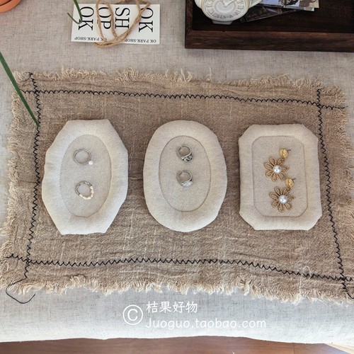 日式侘寂风亚麻餐垫西餐垫杯垫餐桌垫小众设计感隔热垫摆拍装饰垫