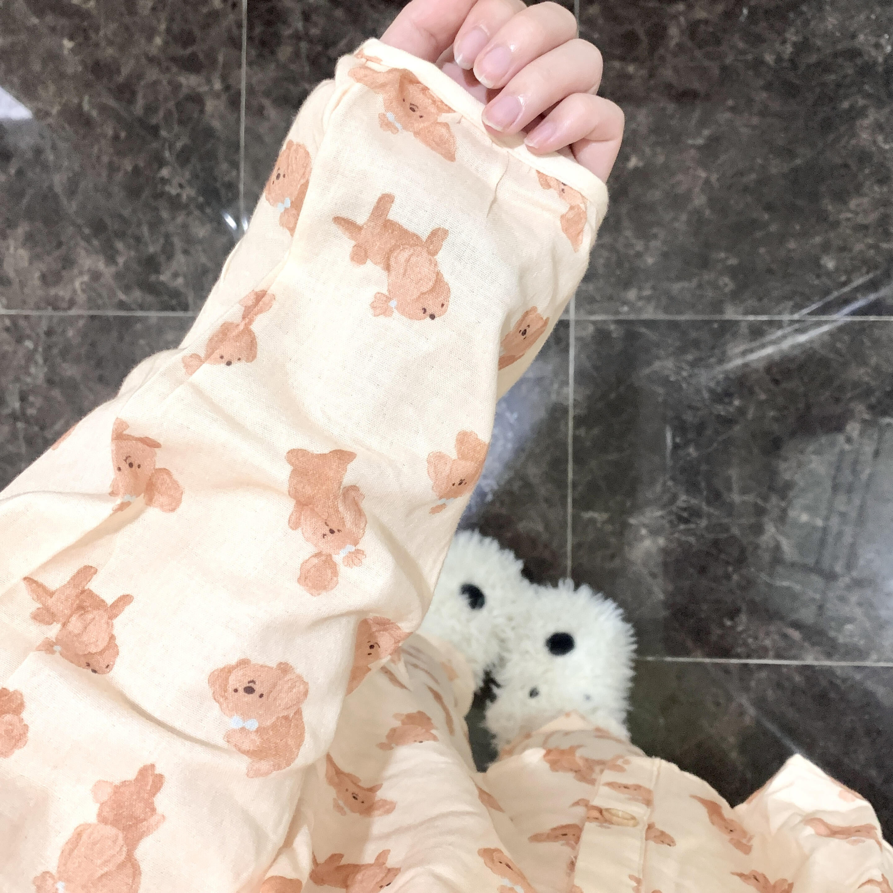 侘町2025年新款卷毛狗狗睡衣套装纯棉纱布家居服女宽松休闲家居服