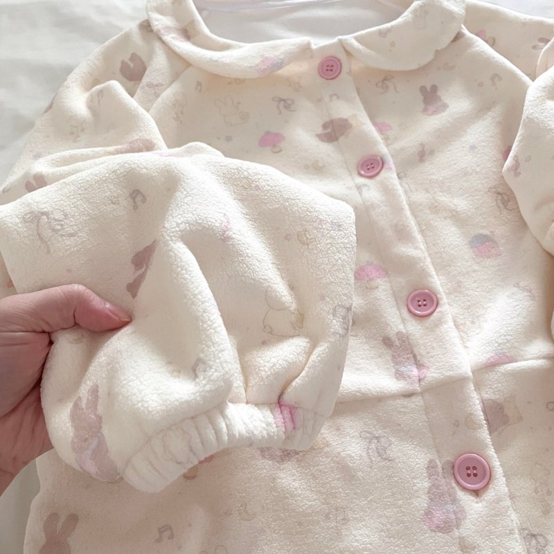 侘町秋冬2025新款双面奥丽绒睡衣女家居服奶杏小兔套装加厚可外穿,女士内衣/男士内衣/家居服,睡衣/家居服套装,淘宝优惠券,粉丝福利购,淘宝优惠卷