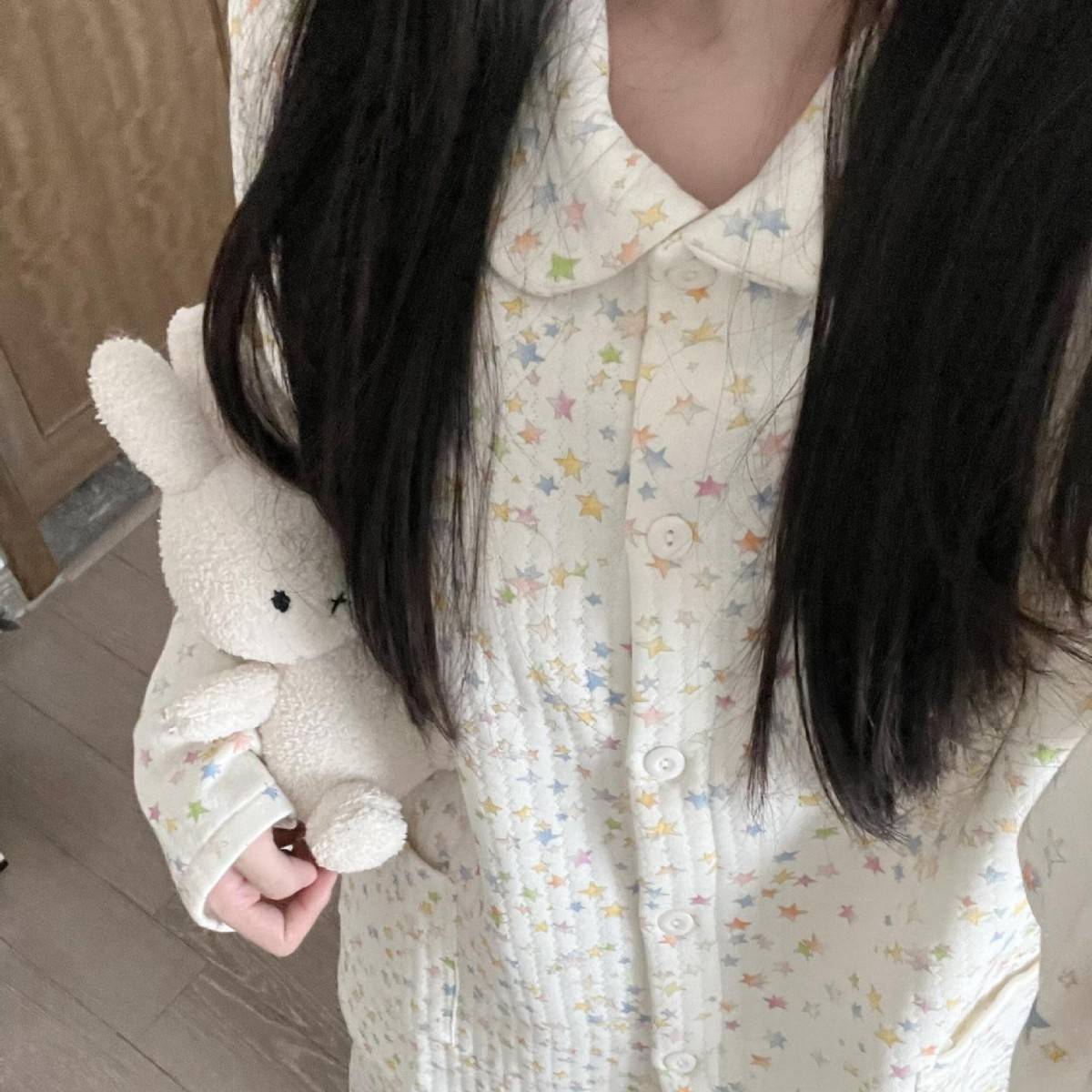 侘町2025新款秋冬夹棉长袖长裤甜美少女加厚可外穿休闲家居服套装