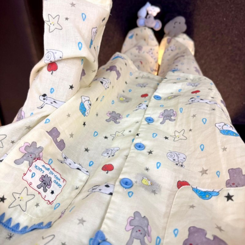 侘町淋雨小猫咪2025春秋新款长袖纯棉睡衣女套装休闲可外穿家居服