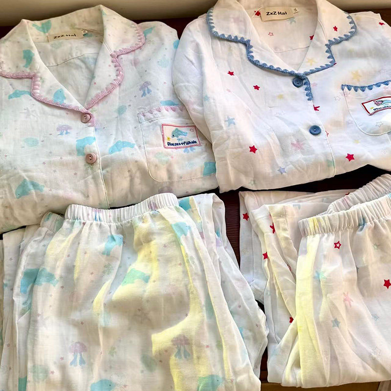 侘町2025年新款春秋季星冰乐可外穿休闲长袖睡衣卡通家居服套装