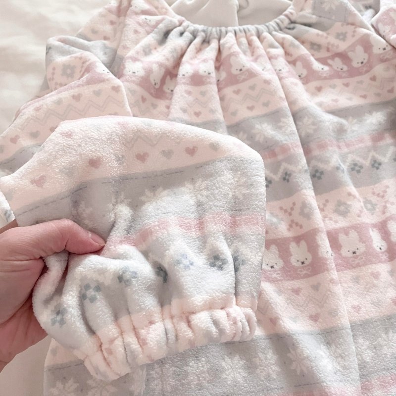 侘町费尔岛米菲2025新款冬季保暖家居服奥粒绒开衫加厚睡衣套装女,女士内衣/男士内衣/家居服,睡衣/家居服套装,淘宝优惠券,粉丝福利购,淘宝优惠卷