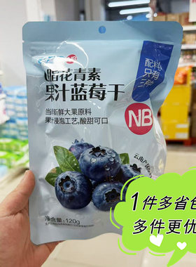盒马超盒算超市代购NB花青素果汁蓝莓干120g袋装果干云南原果蜜饯