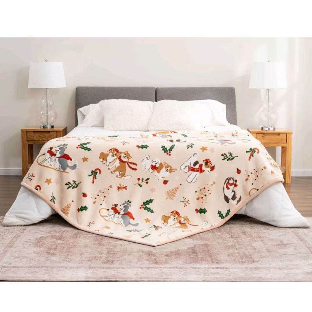 [샘] MEMBERS MARK 정전기 방지 양털 담요 세탁기로 세탁 가능한 가정 점심 시간 따뜻한 봄 가을 양털 담요