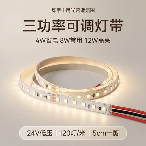 24V三档功率可调省电高亮灯带