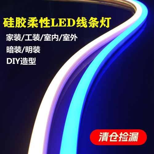 烁宇清仓捡漏12V硅胶灯带造型