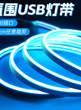 【清仓捡漏】蓝色电竞房氛围灯rgb灯带USB灯条5v装饰幻彩电脑桌面