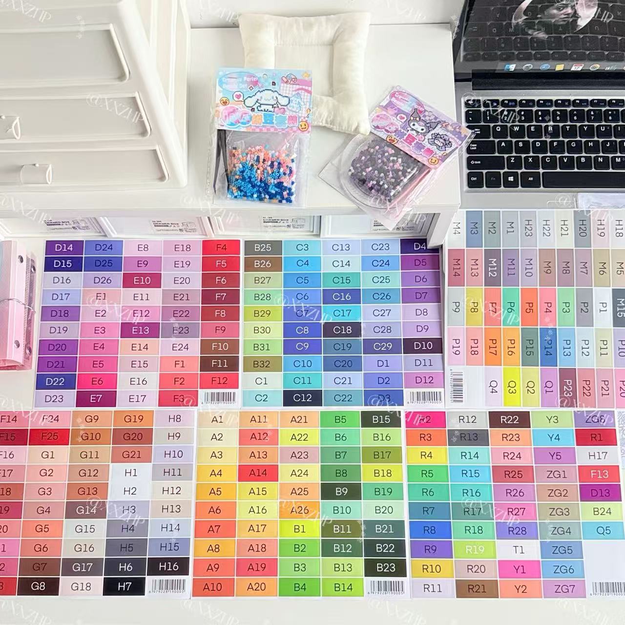 热门221色号贴纸拼豆补充豆手工DIY益智玩具MARD大厂同色号拼豆豆