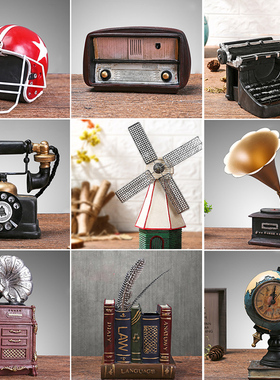 欧式风家居客厅酒柜装饰品怀旧