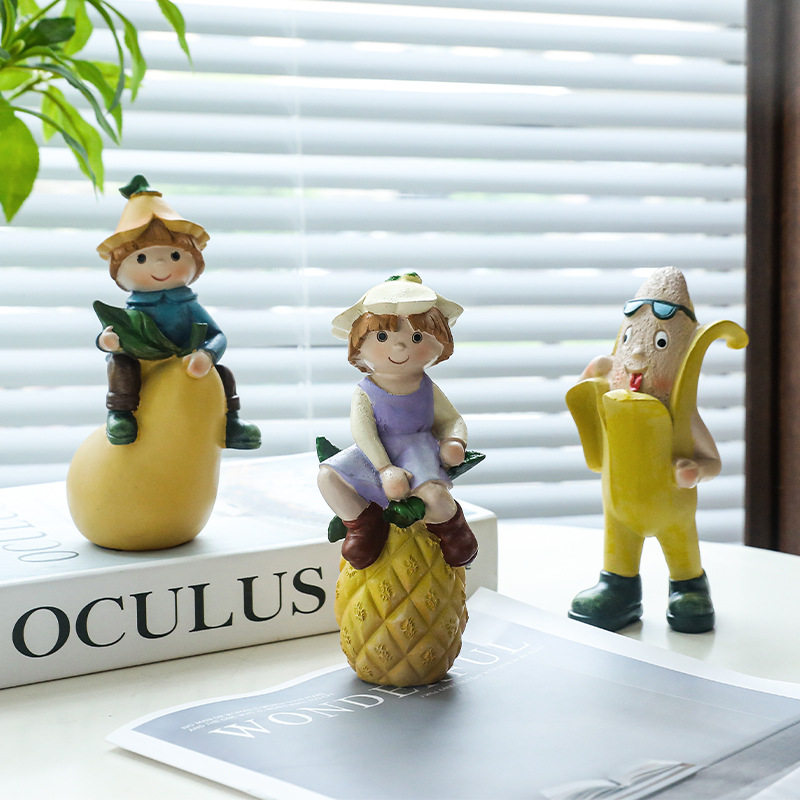 欧式简约水果娃娃田园创意家居装饰品酒柜客厅卧室隔板电视柜摆件,家居饰品,桌面摆件,淘宝优惠券,粉丝福利购,淘宝优惠卷