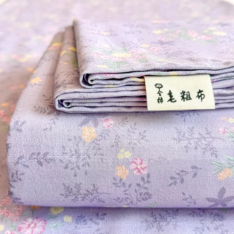 老粗布加厚床单单件棉麻亚麻凉席夏季学生宿舍单人枕套被单三件套