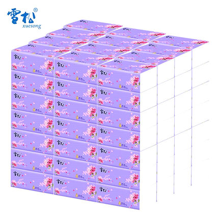 雪松抽纸整箱批30包家用实惠装纸巾大号婴儿餐巾纸面巾纸抽家庭装
