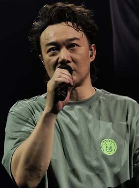 2025陈奕迅重庆FNDS演唱会周边表情军绿色eason同款纯棉短袖T恤男