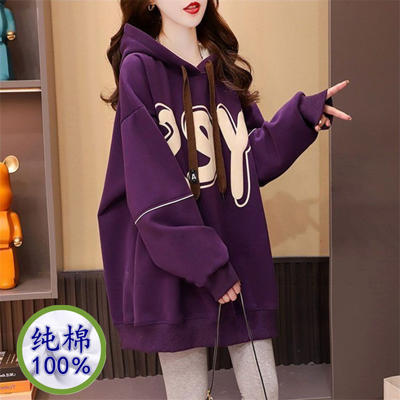 纯棉不起球面料爆款卫衣女