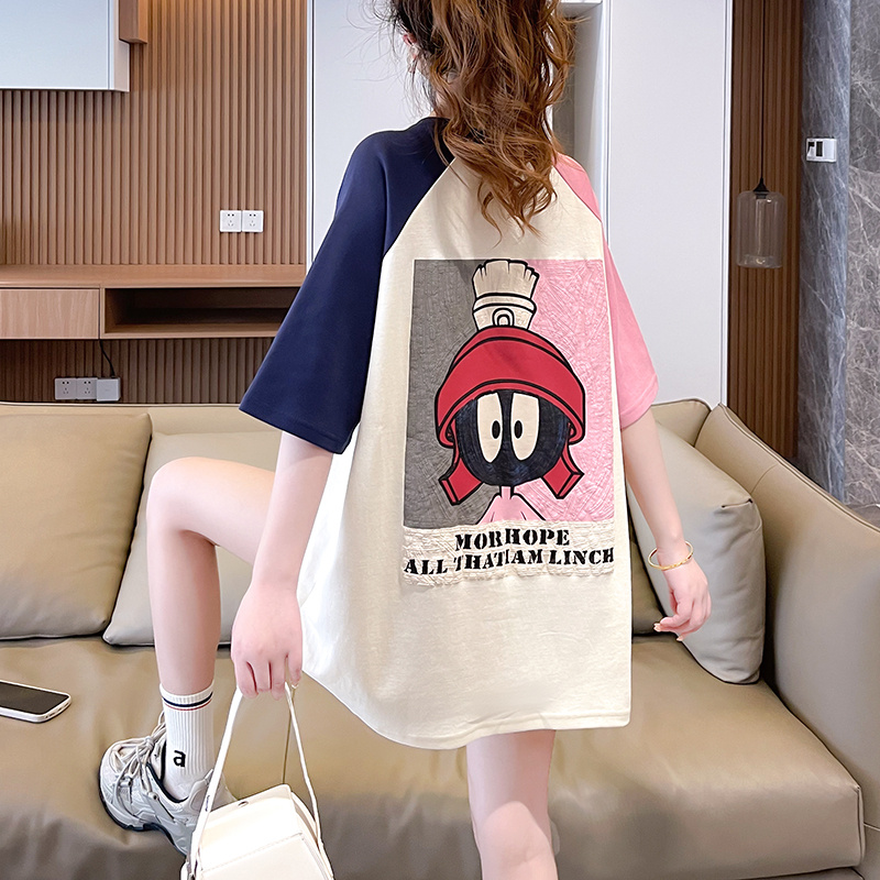 【纯棉不掉色遮屁股T恤】