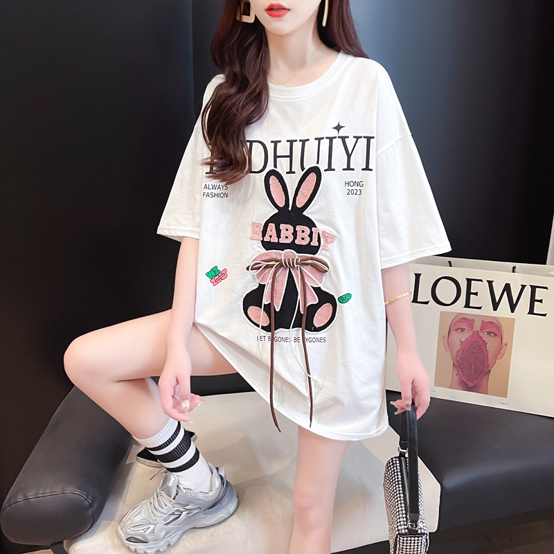 【纯棉不透明遮屁股T恤】