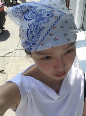 新款2025秋冬韩系棉麻小博主同款腰果55丝巾方巾女围巾/丝巾/披肩