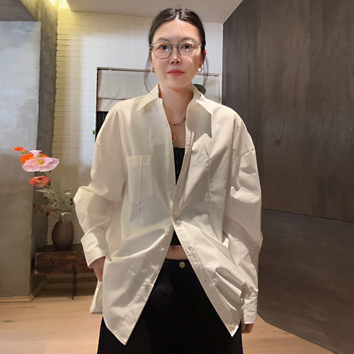 LUNA“宾利女孩”南法独立设计师 简约遮阳时装白衬衫