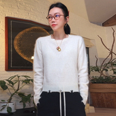 毛衣 羊绒羊毛加厚做破百搭拉毛时装 LUNA 天使羽毛