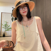 LUNA 山本结构 拼接假两件绑带背心吊带
