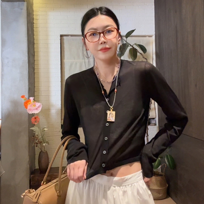 LUNA“小众娜姐”日本AURA醋酸长绒棉时装T恤