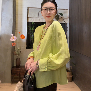 LUNA“安曼野奢”至纯优雅轻薄100桑蚕丝暗纹提花上衣