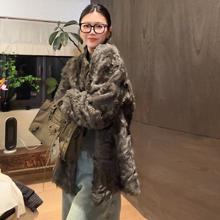 LUNA“市面TOP1”特选产区小湖羊软黄金双面穿皮毛一体皮草外套