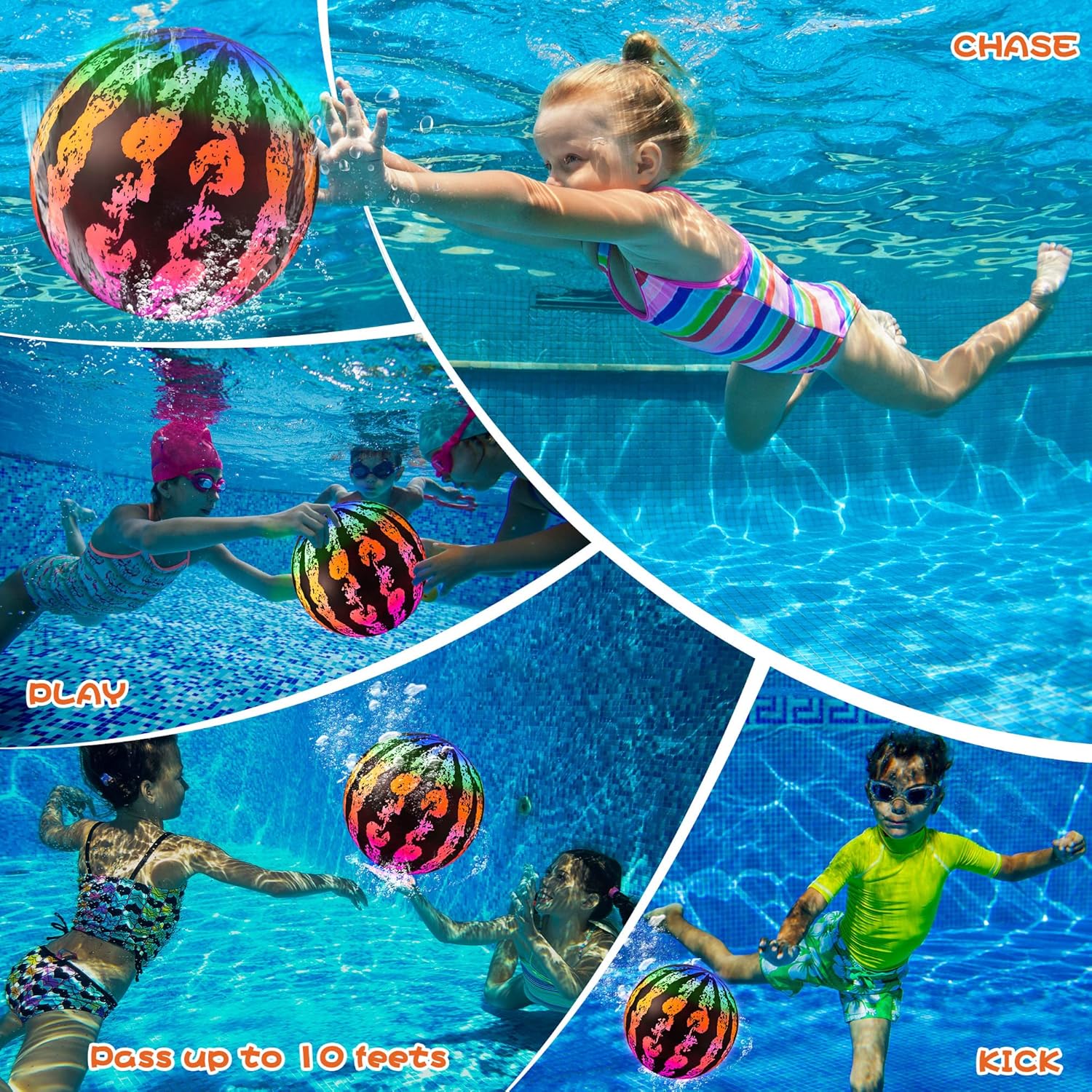 水下西瓜球比赛水育早教亲子互动