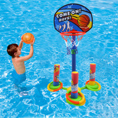 儿童水上玩具水上篮球架水陆两用篮球架游泳池玩具篮球框水炮套圈
