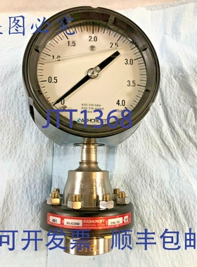 原装供应ASHCROF TURAGAU 压力表及压力表器。0 - 4 巴。DIMENSIO