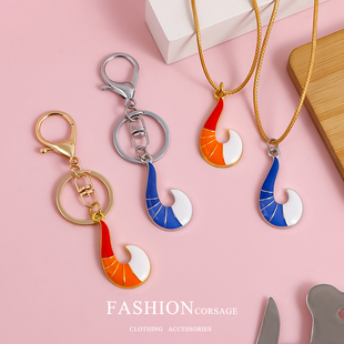 瓢虫少女动漫周边雷迪玛丽娜阿雅橙白狐尾项链钥匙扣吊坠挂件饰品