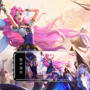英雄联盟LOL充电宝20000毫安数显自带四线来图定制盲僧阿狸金克丝