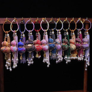 非遗成品宋锦葫芦挂件流苏包挂古风汉服挂饰车挂diy配饰钥匙扣坠V