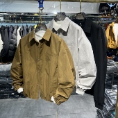 外套美式 实体直播春季 男高级感复古翻领工装 户外宽松痞帅通勤夹克