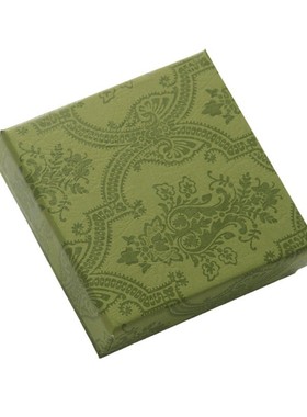 抹茶绿JEWELRY英文饰品礼盒通用正方形天地盖礼盒硬盒 礼品盒手链