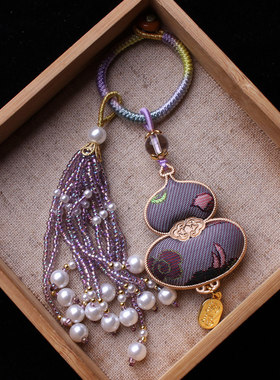 非遗成品宋锦葫芦挂件流苏包挂古风汉服挂饰diy车挂配饰配件其它