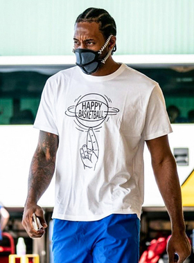 莱昂纳德伦纳德快乐篮球运动短袖t恤夏季男女圆领半袖体恤