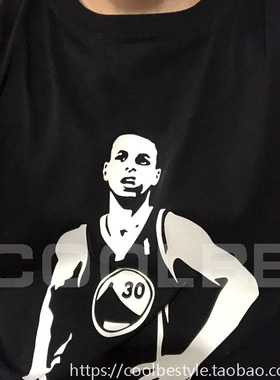 萌神史蒂芬库里StephenCurry头像篮球短袖T恤球衣男款半袖夏装