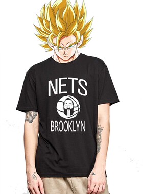 詹姆斯哈登布鲁克林大胡子james harden篮网短袖T恤