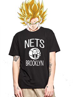 詹姆斯哈登布鲁克林大胡子james harden篮网短袖T恤