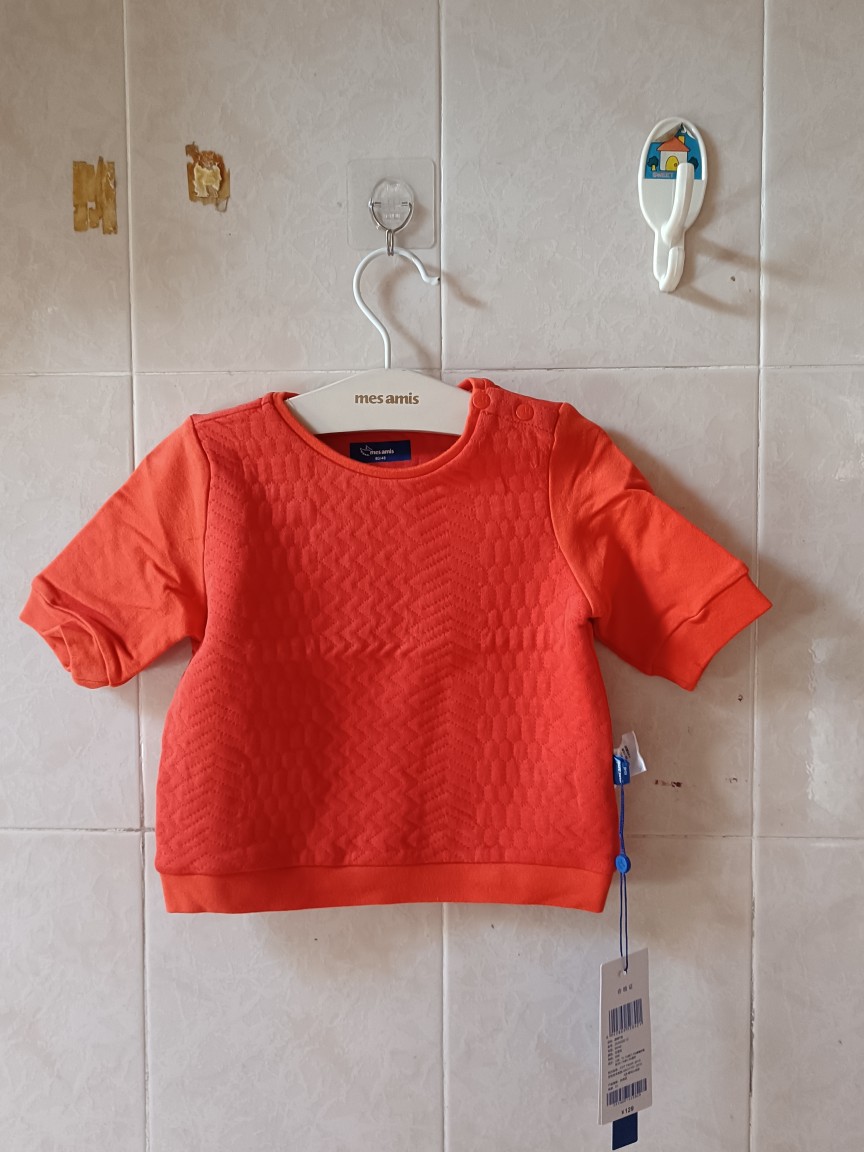 蒙蒙摩米圆领T恤婴幼童男女童春秋款纯棉卫衣80.90.100.110