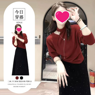 胖东来2025秋冬新款设计感小心机镂空纯色辣妹上衣半身裙欧美时尚