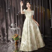 学生 修身 晚礼服2023新款 女士常规艺考连衣裙高级感晚礼服裙子法式