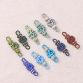 八瓣曼陀罗结diy手工编织项链手绳流苏挂饰圈半成品双环花扣配件