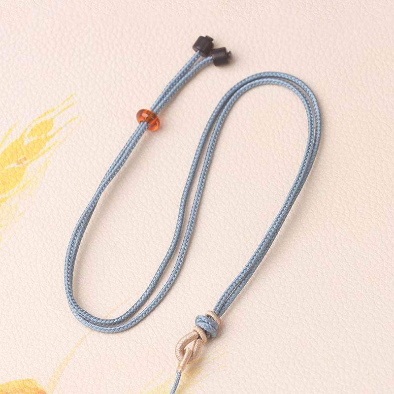 素雅吊坠挂绳手工编织绑黄金翡翠