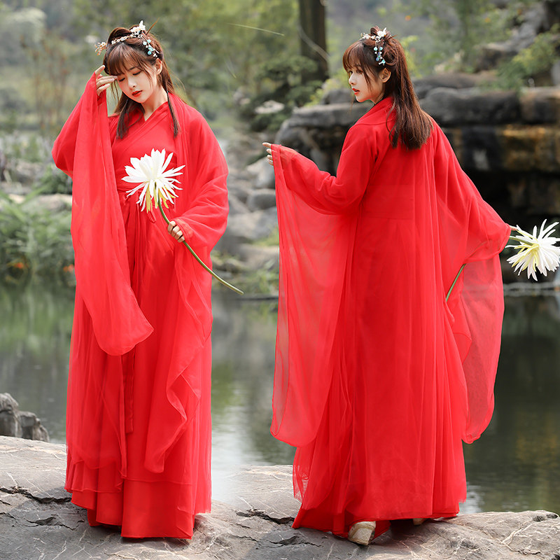 汉服女中国风古装日常改良仙女服影视侠女cos服超仙影楼拍摄写真