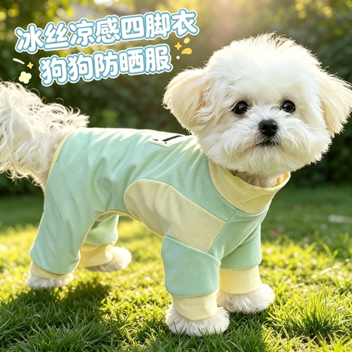 狗狗夏季防晒衣薄款冰丝凉感四脚衣网眼透气比熊泰迪猫咪凉凉衣