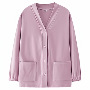 单件上衣女睡衣秋冬季大码韩版纯色德绒加厚保暖可外穿家居服春秋